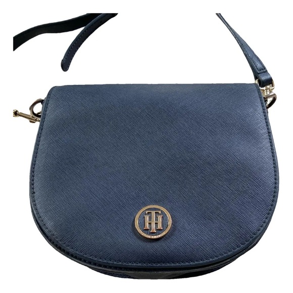 Tommy Hilfiger navy blue satchel bag - Picture 1 of 9